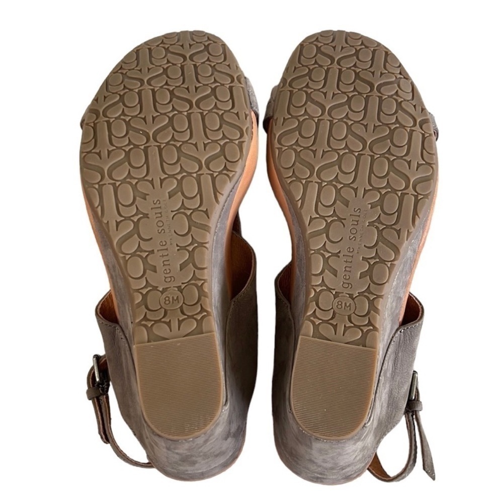 Like New Gentle Souls Leather Irwin Wedge Sandals Size 8 - Picture 8 of 8